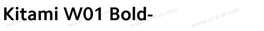 Kitami W01 Bold字体转换